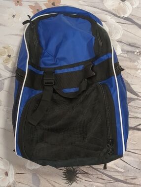Blue and Black Athletic Backpack